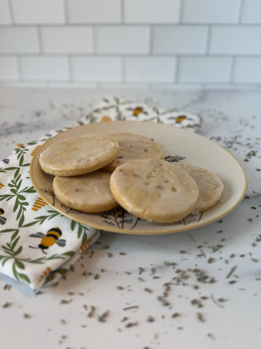 Honey Lavender Shortbread Cookies