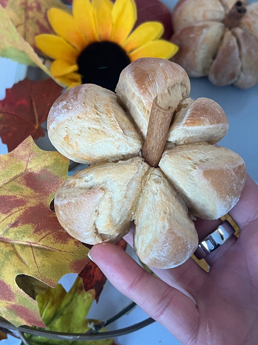 Pumpkin Shaped Dinner Rolls