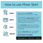 Mixer Skirt Splash Guard KitchenAid Compatible Mess Free Baking (Blueberry Extract)