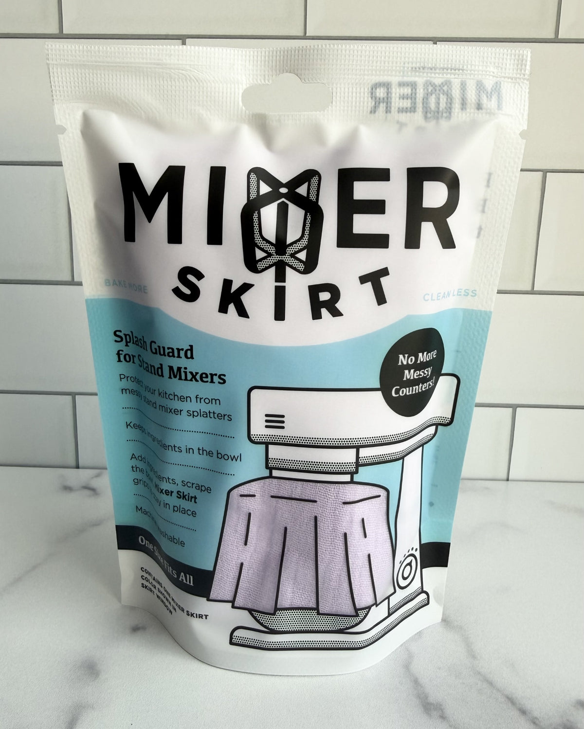 Mixer Skirt Splash Guard KitchenAid Compatible Mess Free Baking (Blueberry Extract)