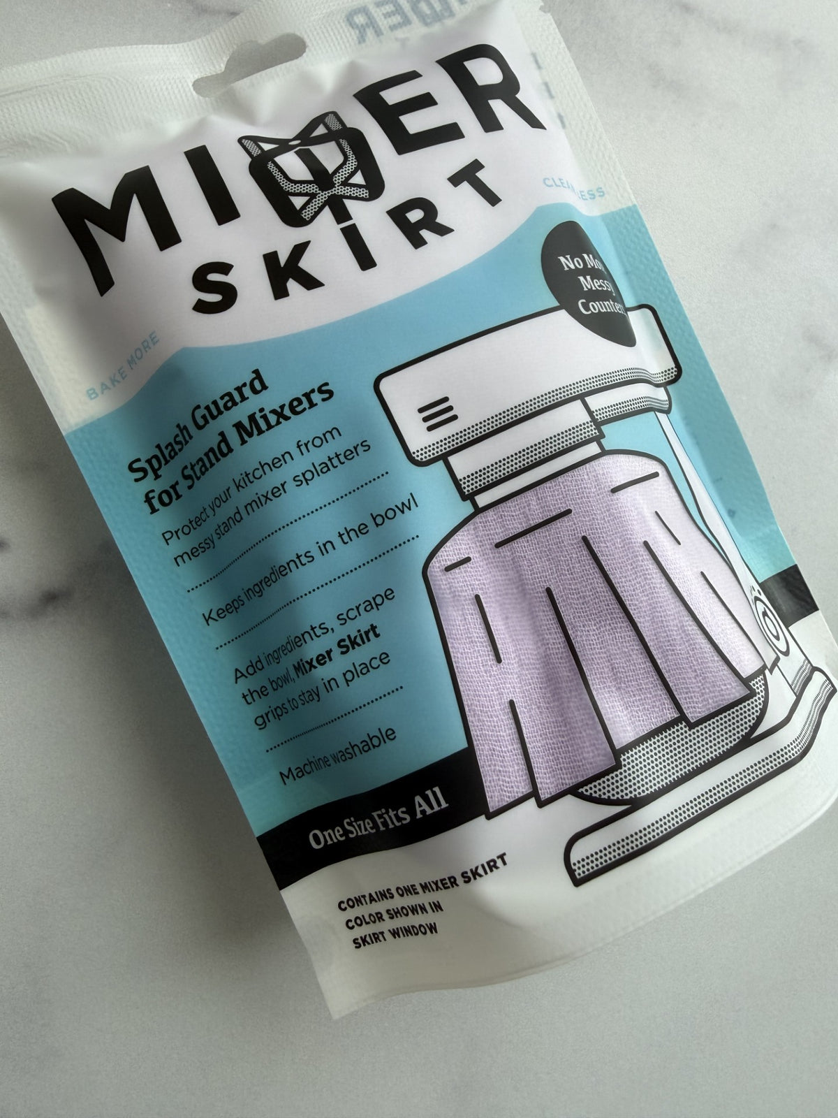 Mixer Skirt Splash Guard KitchenAid Compatible Mess Free Baking (Blueberry Extract)