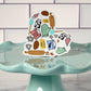 baking flour butter sugar mitt rolling pin heart sticker